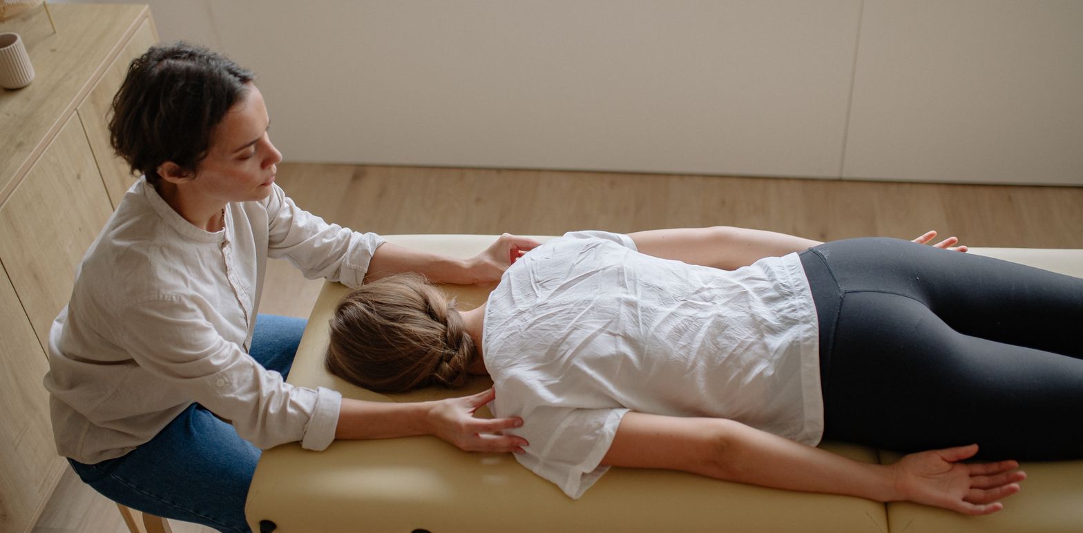 Chiropractic care being provided to a patient on a treatment table